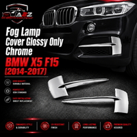 Fog Lamp Cover Glossy  Only Chrome Left 51117325395 & Right 51117325396 Compatible With BMW X5 F15 (2014-2017 )