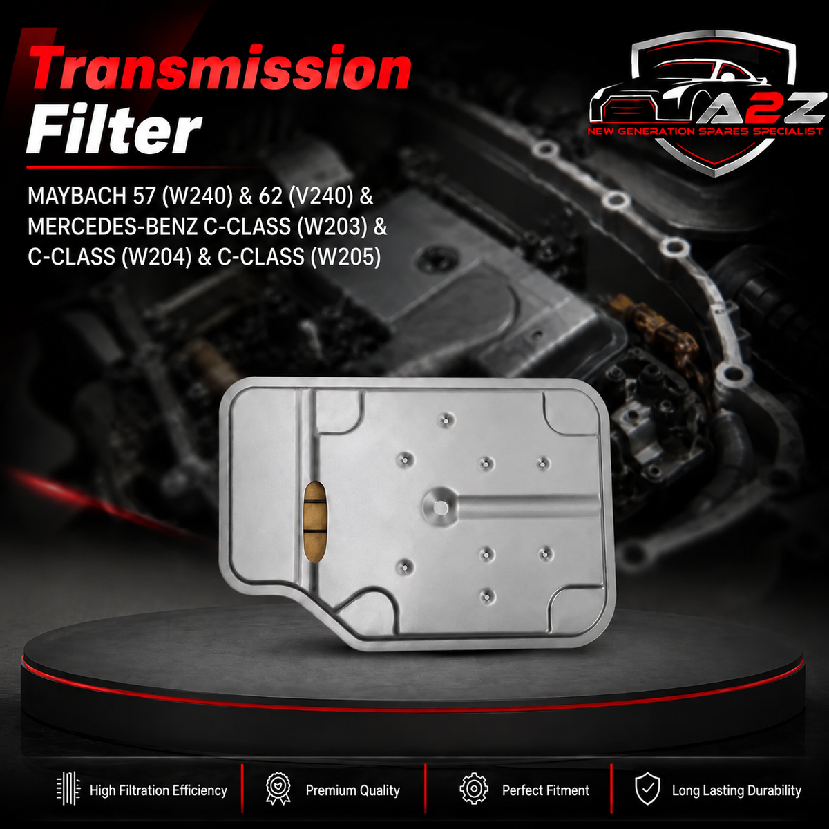 Transmission Oil Filter 2212770195 2202770395 2202770695 & EG841H D449 & HX230 Compatible With MAYBACH 57 (W240) & 62 (V240) & MERCEDES-BENZ C-CLASS (W203) & C-CLASS (W204) &  C-CLASS (W205)Tag 138