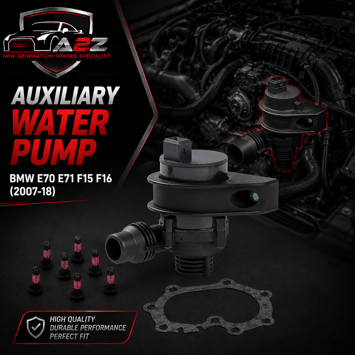 Auxiliary Water Pump 64116951549 64116978627 64119197085 Compatible With BMW E70 E71 F15 F16