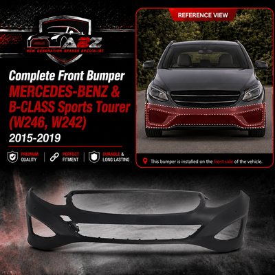 Complete Front Bumper A2468804640 A24688046409999 Compatible With MERCEDES-BENZ & B-CLASS Sports Tourer (W246, W242) Tag No.302