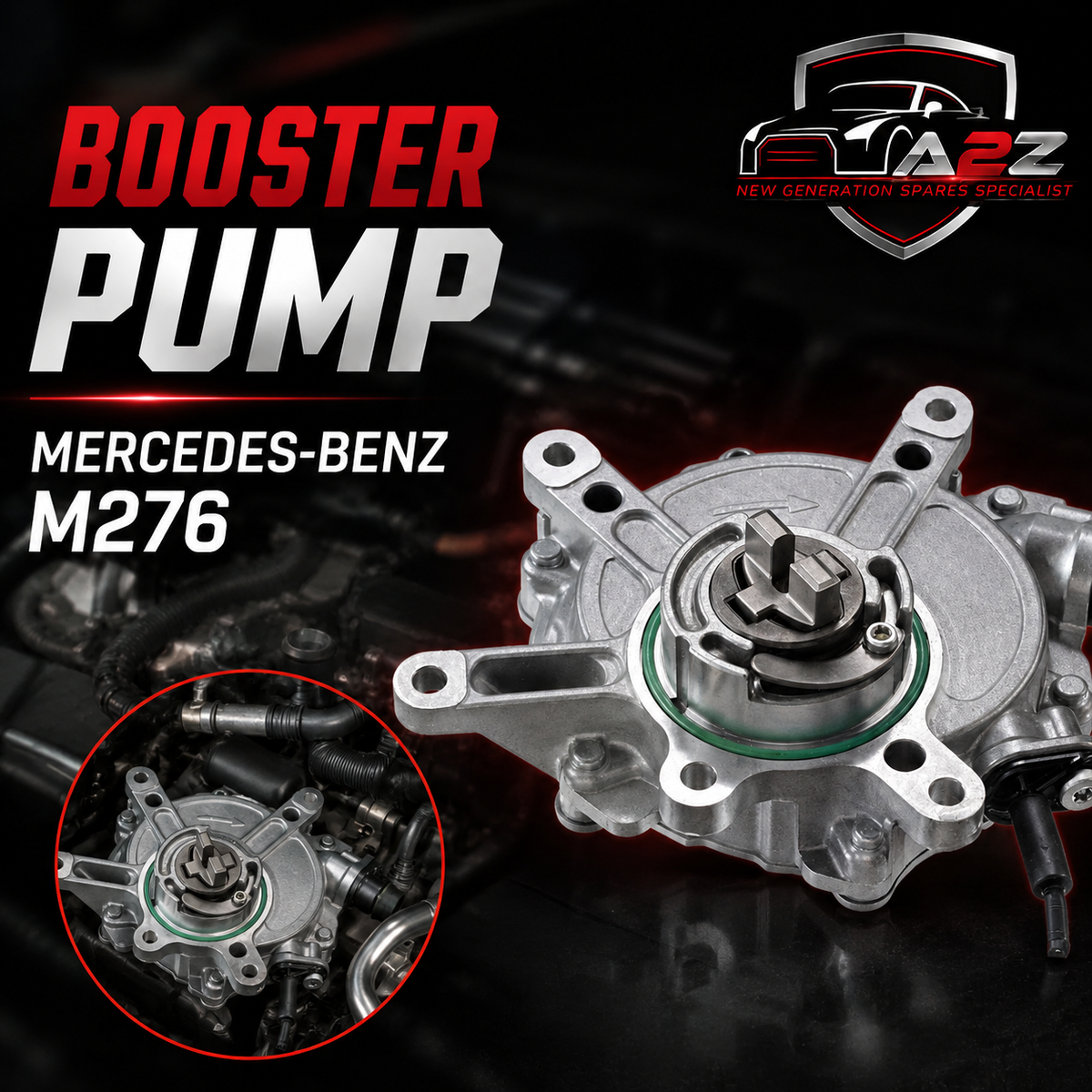 Brake Vacuum Pump 2762300065 Compatible With Mercedes Benz M276