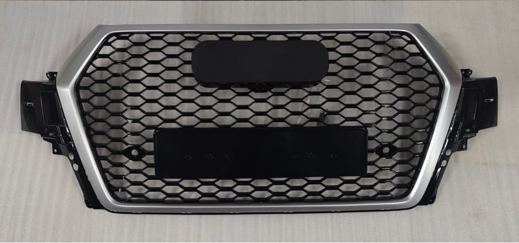 RSQ7 Black And Chrome Honeycomb Show Grill Compatible With Audi = Q7 (2016-19) Tag No.168