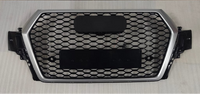 RSQ7 Black And Chrome Honeycomb Show Grill Compatible With Audi = Q7 (2016-19) Tag No.168