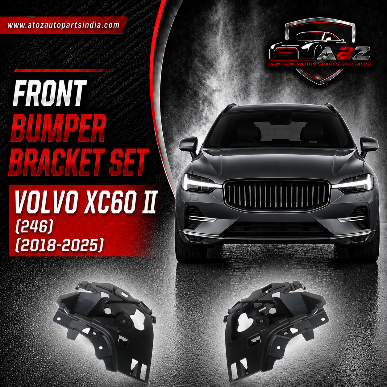 Front Bumper Brackets Left 32234931 Right 32234932 Compatible With VOLVO XC60 II (246) Tag No.2605