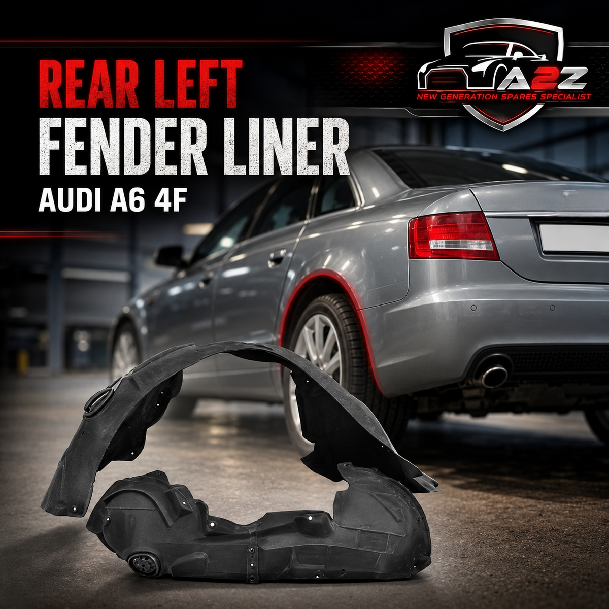 Rear Left Fender Liner 4F0821133P  Compatible With AUDI A6 4F Tag-FEA-08