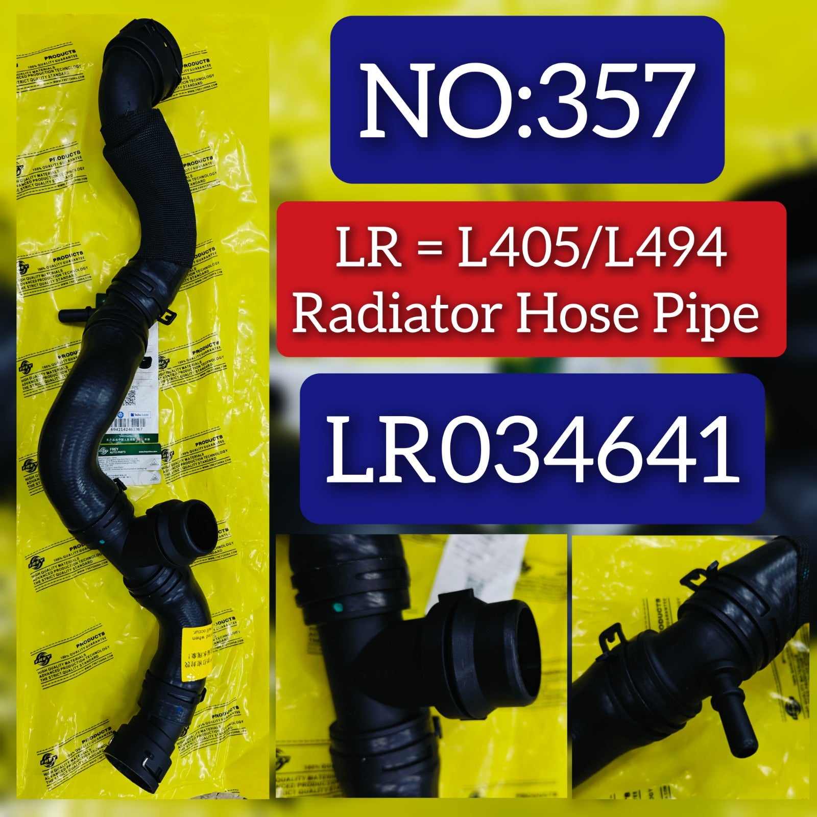Radiator Hose Pipe LR034641 Compatible With Land Rover Range Rover L405 L494 Tag No.357