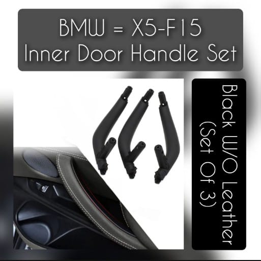 Inner Door Pull Handle Set Black Left 51417292243 & Right 51417292244 BMW F15 F16