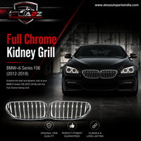Full Chrome Kidney Grill Left 51137211921 & Right 51137211922 Compatible With BMW=6 Series F06 (2012-2018) Tag No.146
