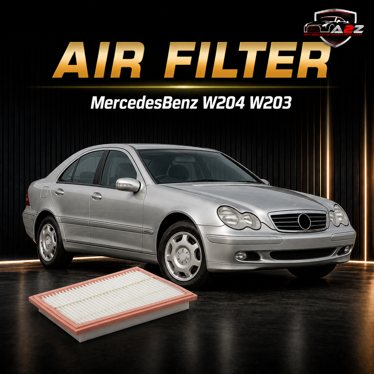 Air Filter 6420940204 Compatible With MercedesBenz W204 W203