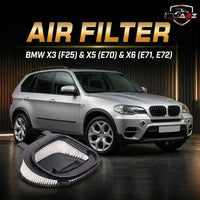 Air Filter E1073L& 13717811026 & LX3541 Compatible With BMW X3 (F25) & X5 (E70) & X6 (E71, E72)Tag : 40