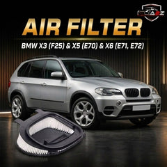 Air Filter E1073L& 13717811026 & LX3541 Compatible With BMW X3 (F25) & X5 (E70) & X6 (E71, E72)Tag : 40
