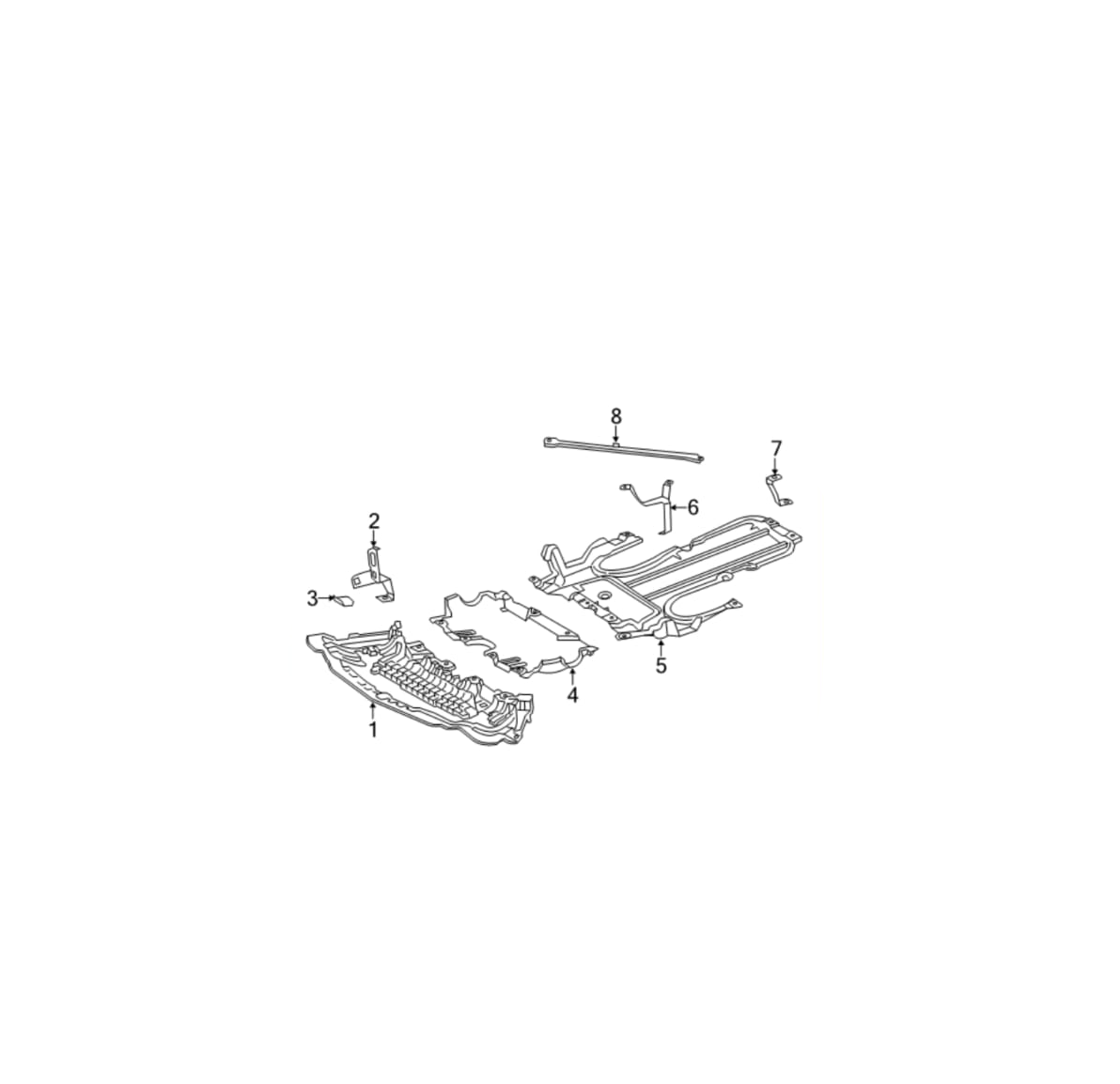 Engine Sheild A2055240530 2055240530 Compatible With Mercedes Benz For C CLASS (W205) (2015-2021) Tag No.8