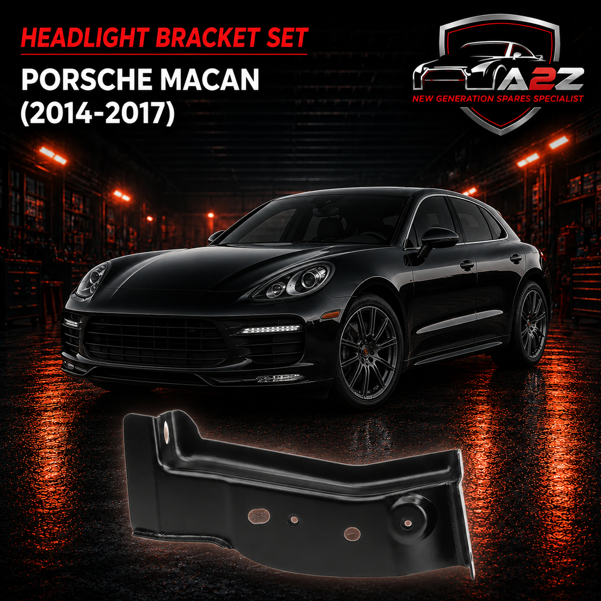 Headlight Bracket Set Right 95B803692 & Left 95B803691 Compatible With Porsche Macan (2014-2017) Tag No.246