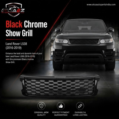 Black Chrome Show Grill  Compatible With  Land Rover RANGE ROVER EVOQUE  L538 Land Rover L538 (2016-19) Tag 31