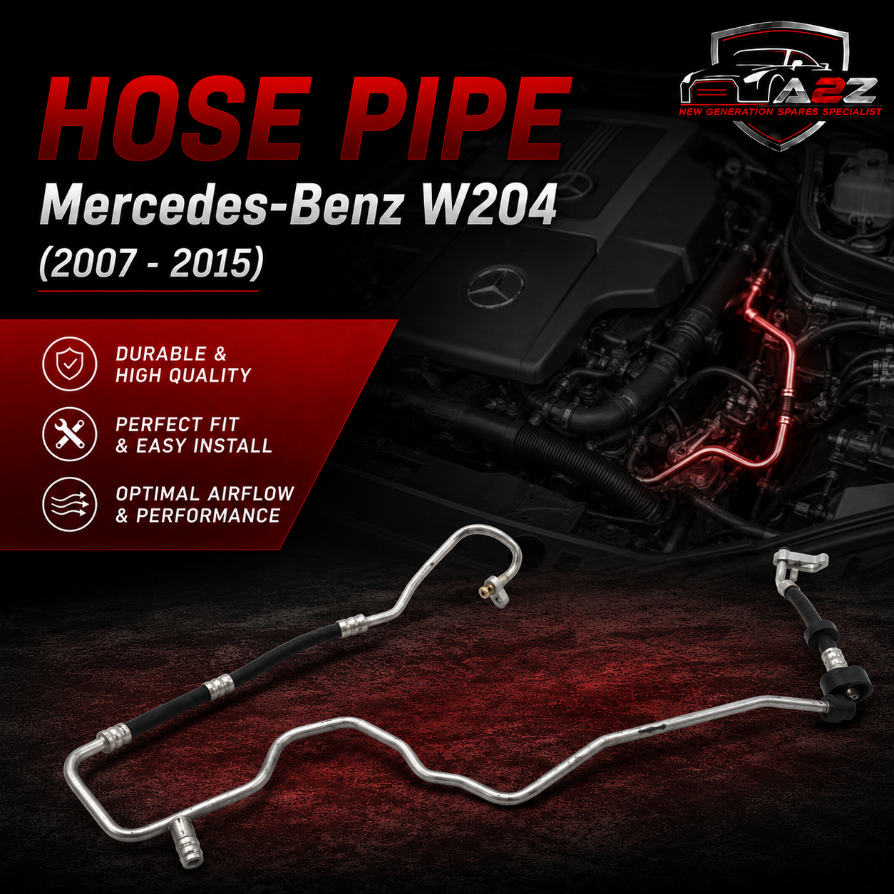 Hose Pipe A2048304415 2048304415 A2048307715 2048307715 Compatible With Mercedes-Benz W204