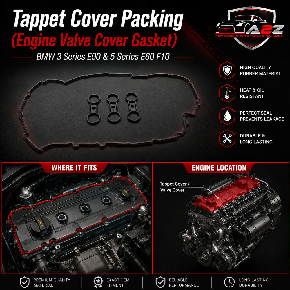 Tappet Cover Packing (Engine Valve Cover Gasket) 11127582245 11127559311 7559311 Compatible With  BMW 3 Series E90 & 5 Series E60 F10 Tag-TC-06/11