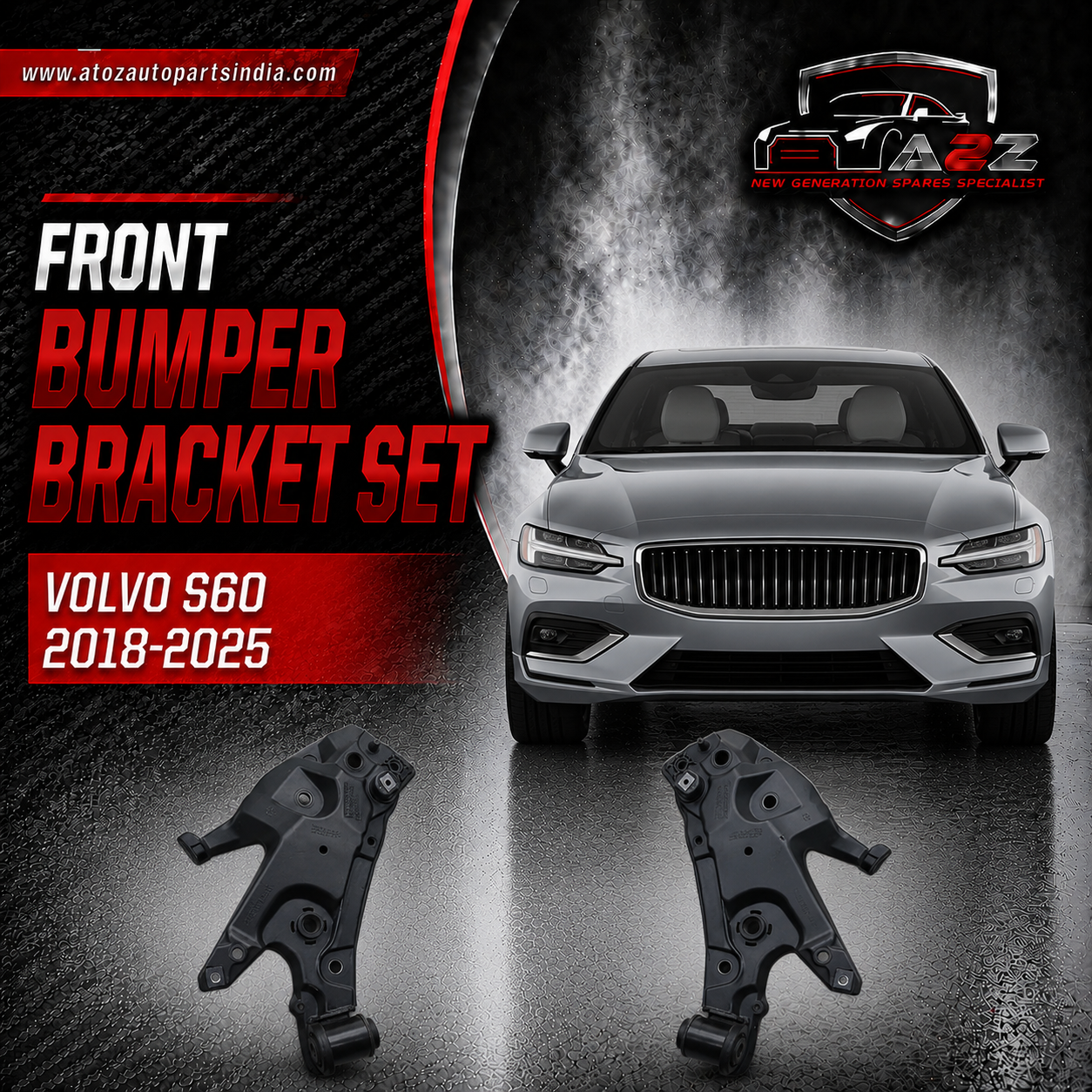 Front Bumper Bracket Left 31468231 &32348053 Right 31468232 & 32348054 Compatible With Volvo S60 Tag No.2705