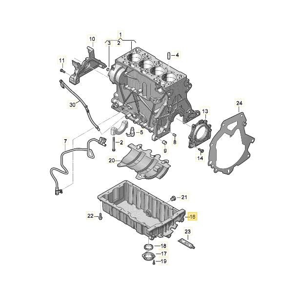 Oil Pan 04L103603 04L103603C 4L103603 Compatible With AUDI A3 Limousine (8VS, 8VM) | A3 / S3 & Q3 8UB, 8UG & SKODA OCTAVIA III 5E3, NL3, NR3  & VOLKSWAGEN ,POLO 2017-2022 Tag-OP-24