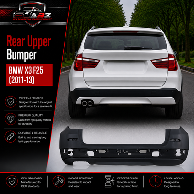 Rear Upper Bumper 51127278474  Compatible With BMW X3 F25 (2011-13) Tag No.118