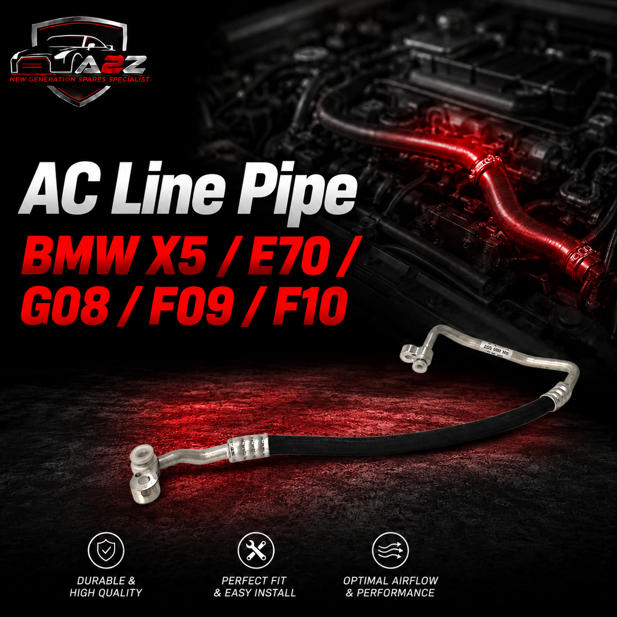 A/c Line Pipe Hose 64536988866 Compatible With BMW X5 / E70 / G08 / F09 / F10