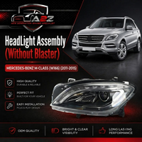 Complete Headlight Headlamp Assy Left A1668205459 & Right A1668205559 (Without Blaster) Compatible With MERCEDES-BENZ M-CLASS (W166) (2011-2015) Tag No.103