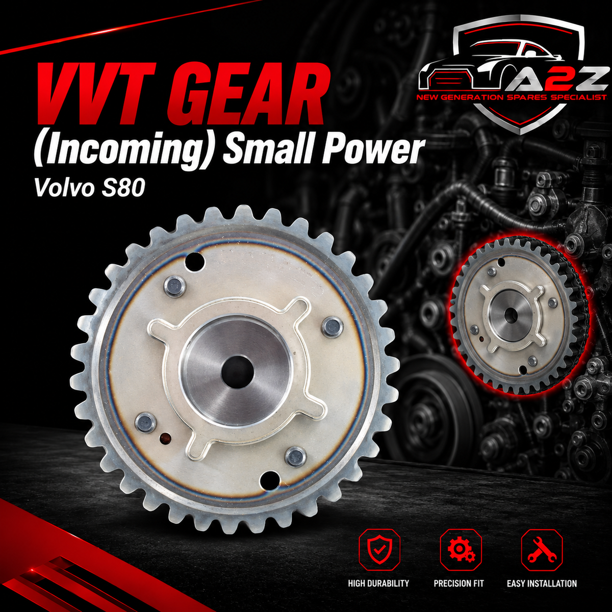VVT Gear (Incoming) Small Power 31492217 31370809 9487464 Compatible With Volvo S80