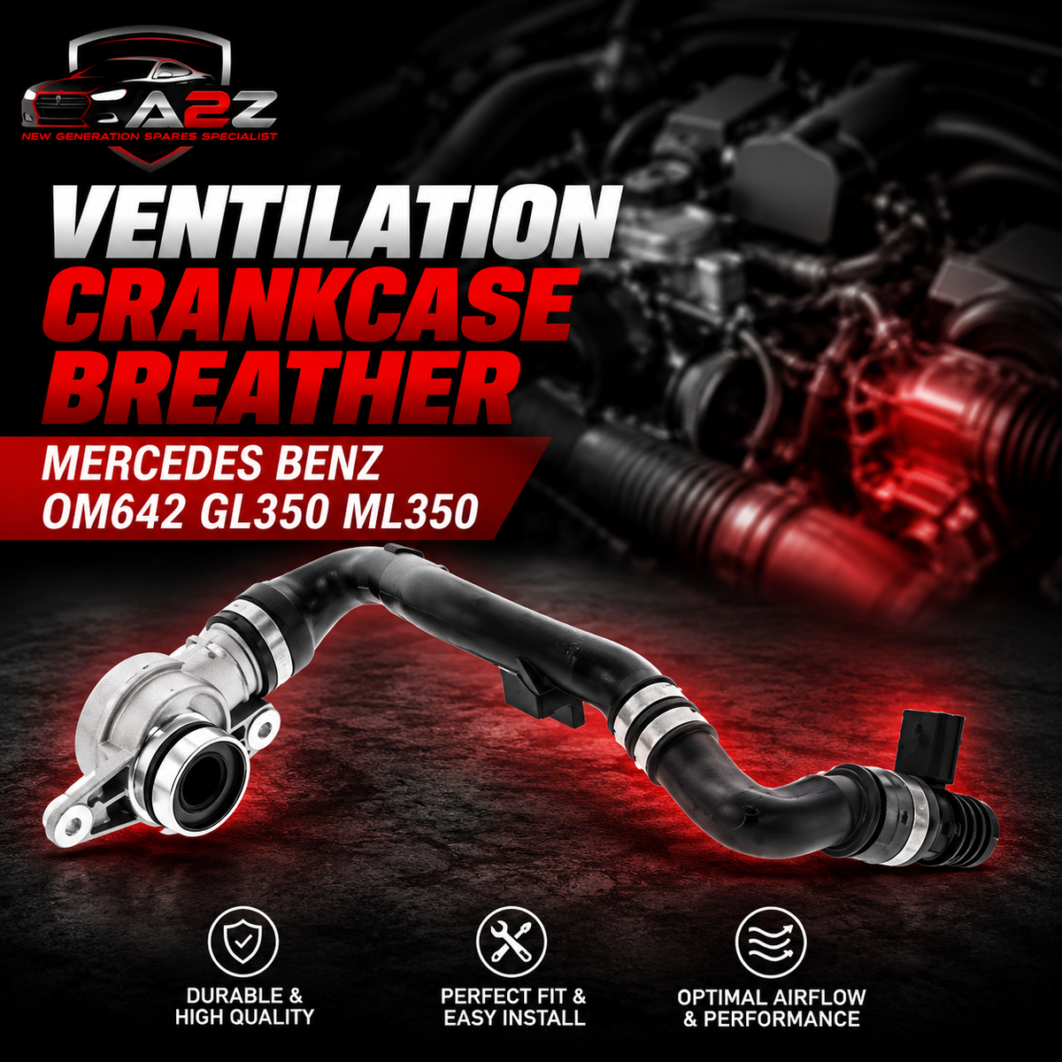 Ventilation Crankcase Breather A6420101791 6420101791 Compatible With Mercedes Benz OM642 GL350 ML350 Tag No.550