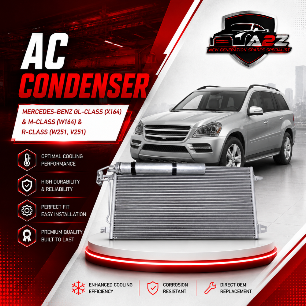 AC Condenser A2515000054 2515000054 Compatible with MERCEDES-BENZ GL-CLASS (X164) &  M-CLASS (W164) & R-CLASS (W251, V251)