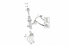 Front Right Air Suspension Shock Absorber Strut 31476798 31658443 Compatible With VOLVO S90 & V90 (2017-25)