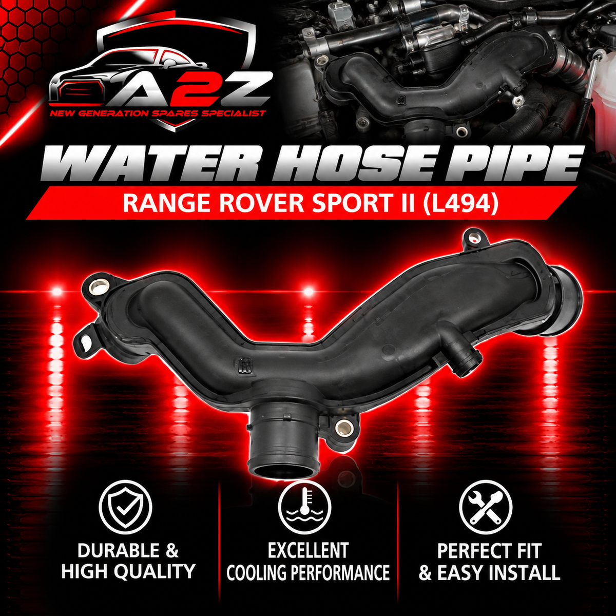 Water Hose Pipe LR050934 Compatible With  RANGE ROVER SPORT II (L494) Tag No.821