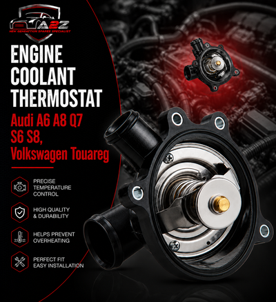 Engine Coolant Thermostat 079121115BA 079121115BF 079121115BK 079121115N Compatible With Audi A6 A8 Q7 S6 S8, Volkswagen Touareg