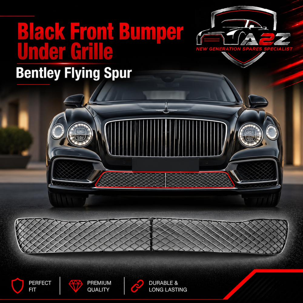 Black Front Bumper Under Grille 3W5807667D Compatible With Bentley Flying Spur