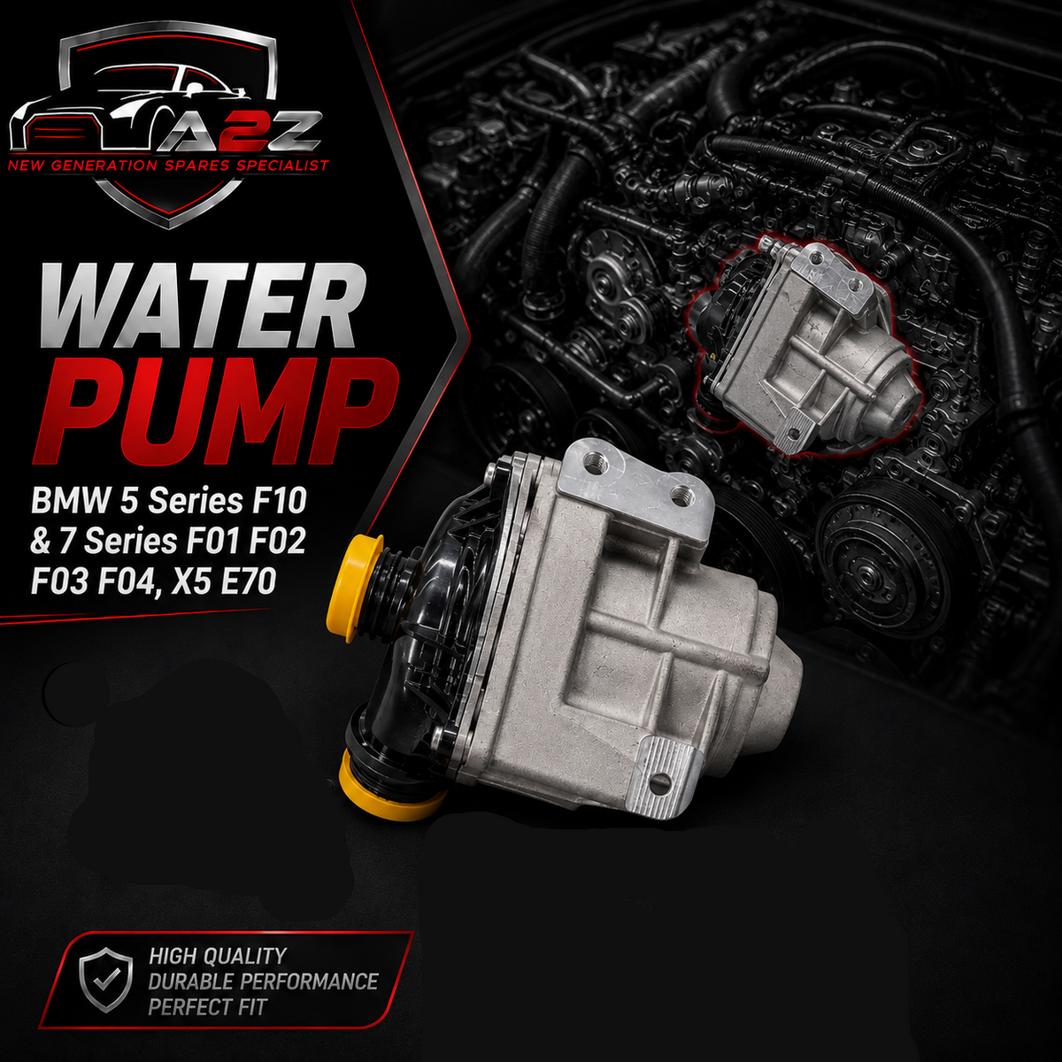 Water Pump 11517632426 11517563659 11517588885 11519455978 Compatible With BMW 5  Series F10 & 7 Series F01 F02 F03 F04, X5 E70 Tag-W-39