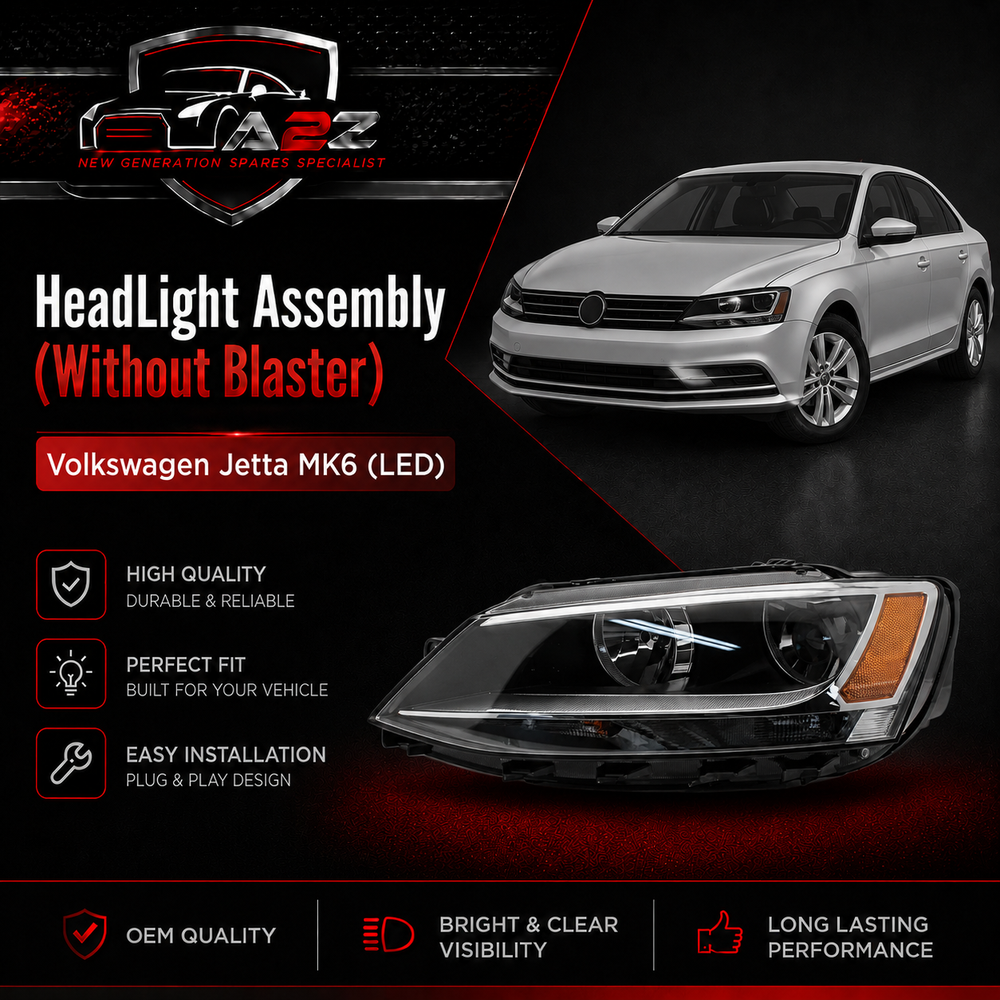 Headlight Headlamp Left Headlight Headlamp Left 5C7941005 & Right 5C7941006  (Without Blaster) Compatible With Volkswagen Jetta MK6 (LED)