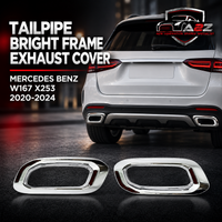 Tailpipe Bright Frame Exhaust Cover Left 1678856900 & Right 1678857000  Compatible With Mercedes Benz GLE W167 & GLS W167 & GLC X253 2020-2024 Tag No.215