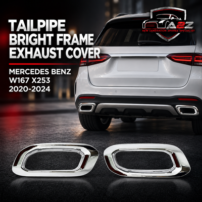 Tailpipe Bright Frame Exhaust Cover Left 1678856900 & Right 1678857000  Compatible With Mercedes Benz GLE W167 & GLS W167 & GLC X253 2020-2024 Tag No.215