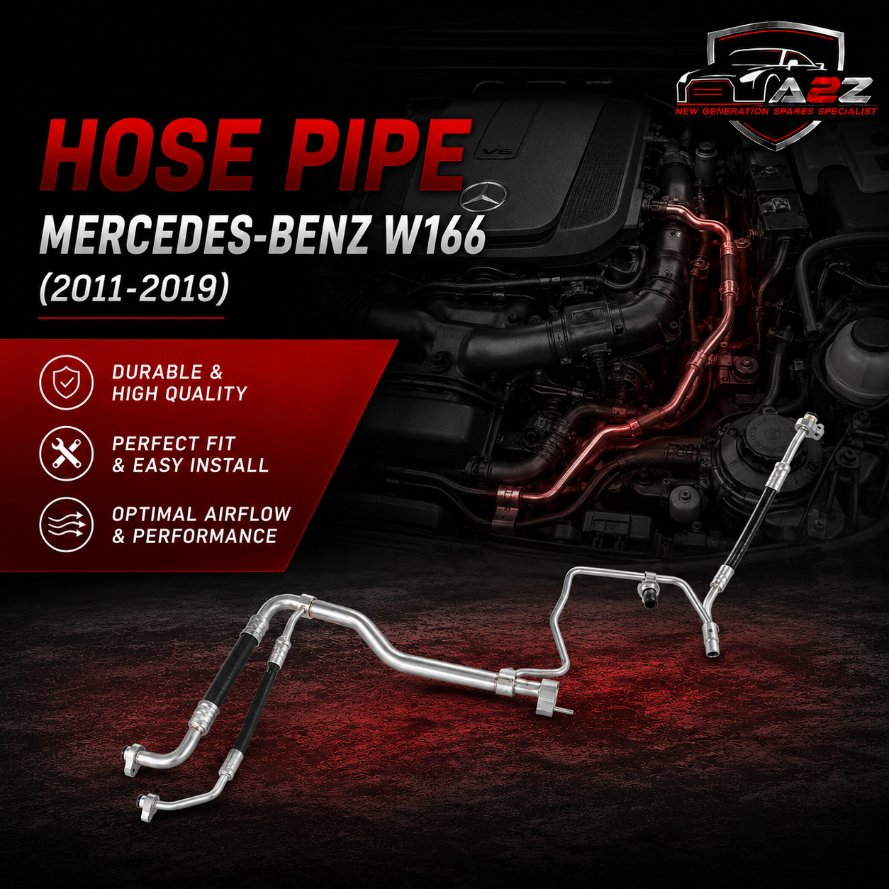 Hose Pipe 1668300100 A1668300100 Compatible With Mercedes-Benz For GL W166