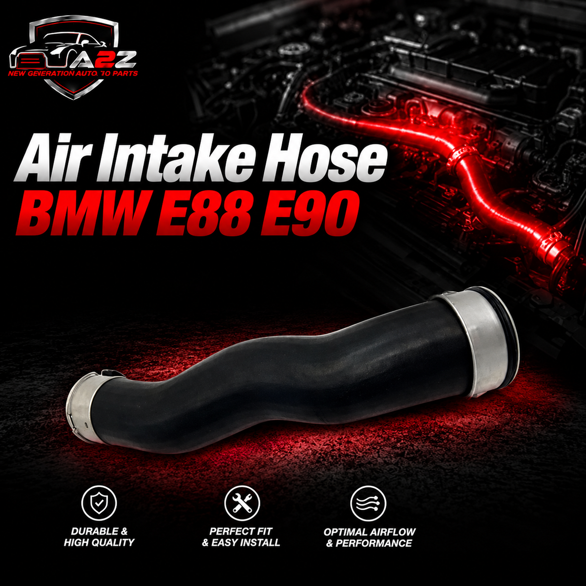 Air Intake Hose 11617802753 Compatible With BMW E88 E90 E84 Tag No.949