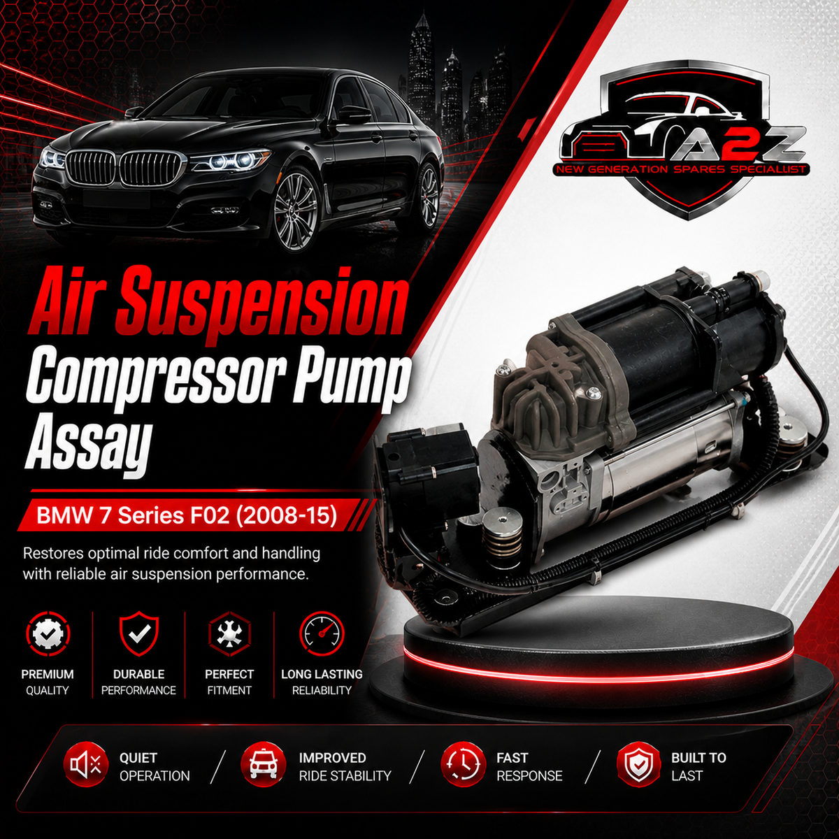 Air Suspension Compressor Pump Assay 37206794465 37206784137 37206789450 37206794465 Compatible With BMW 7 Series F02