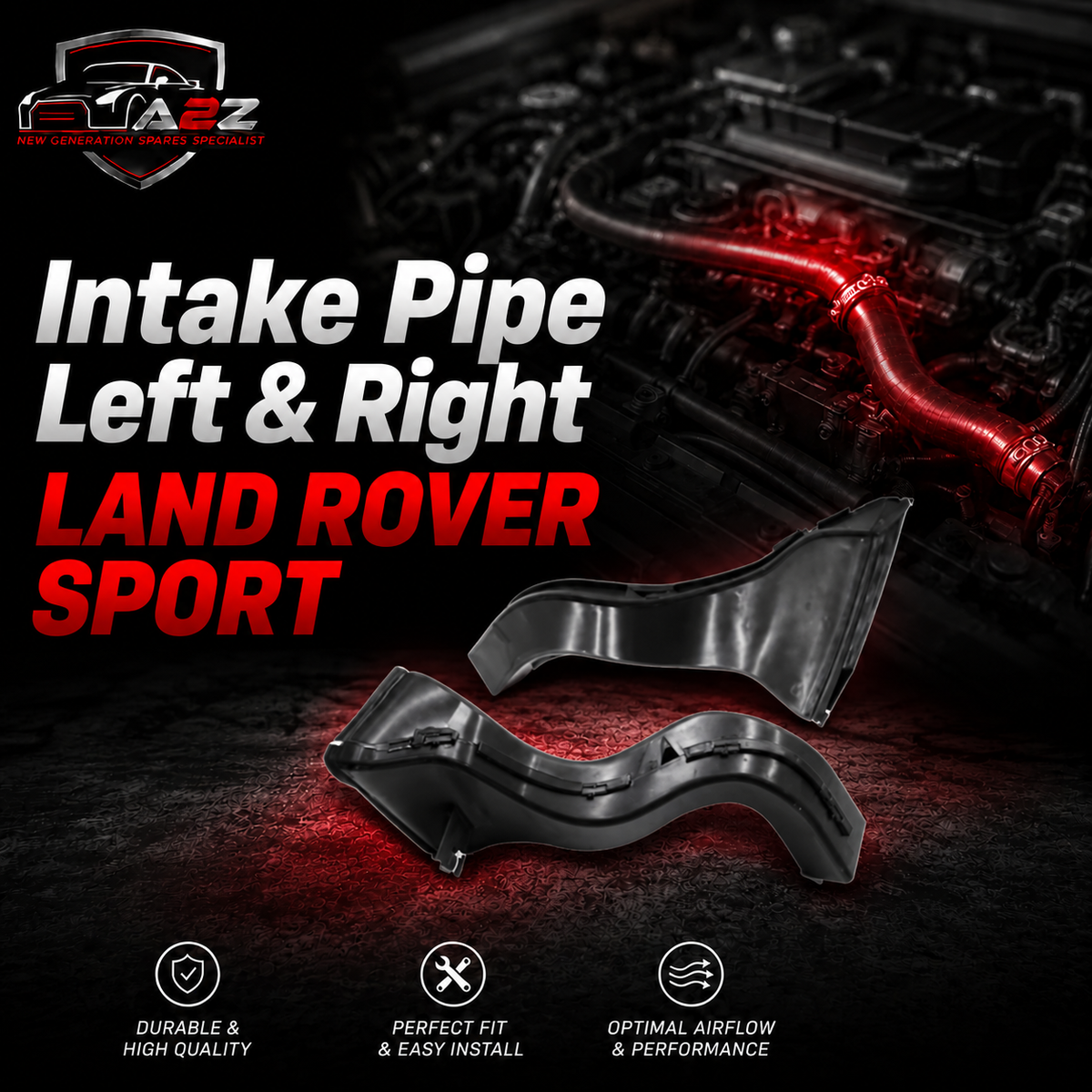 Intake Pipe Right LR098595 & Left LR098599 Compatible With LAND ROVER SPORT