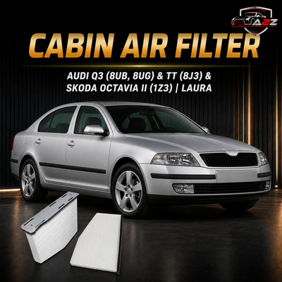 Cabin Air Filter E998LI & 1K1819653A & LA181 1K1819653 1K1819653A 1K1819653B 1K1819669 1K2819669 JZW819653B Compatible With AUDI Q3 (8UB, 8UG) & TT (8J3) & SKODA OCTAVIA II (1Z3) | LAURA Tag No:17