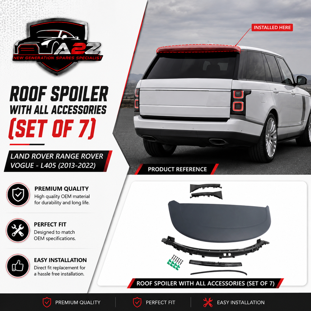 Roof Spoiler With All Accesories (Set Of 7) LR038593 Compatible With Land Rover Range Rover Vogue - L405 (2013-2022)