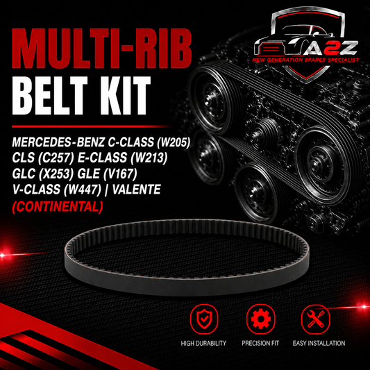 Multi Rib Belt Kit 5PK1960K1 Compatible With MERCEDES-BENZ C-CLASS (W205) CLS (C257) E-CLASS (W213) GLC (X253) GLE (V167) V-CLASS (W447) | VALENTE (CONTINENTAL)