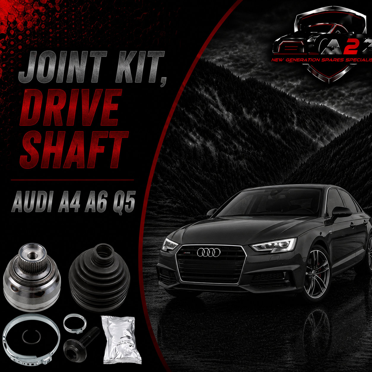 Joint Kit, Drive Shaft 8K0498099E 8K0498099EX Compatible With Audi A4 A6 Q5