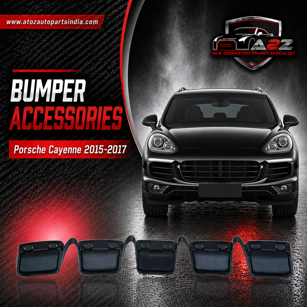 BUMPER ACCESSORIES 95850581950 Compatible With Porsche Cayenne 2015-2017