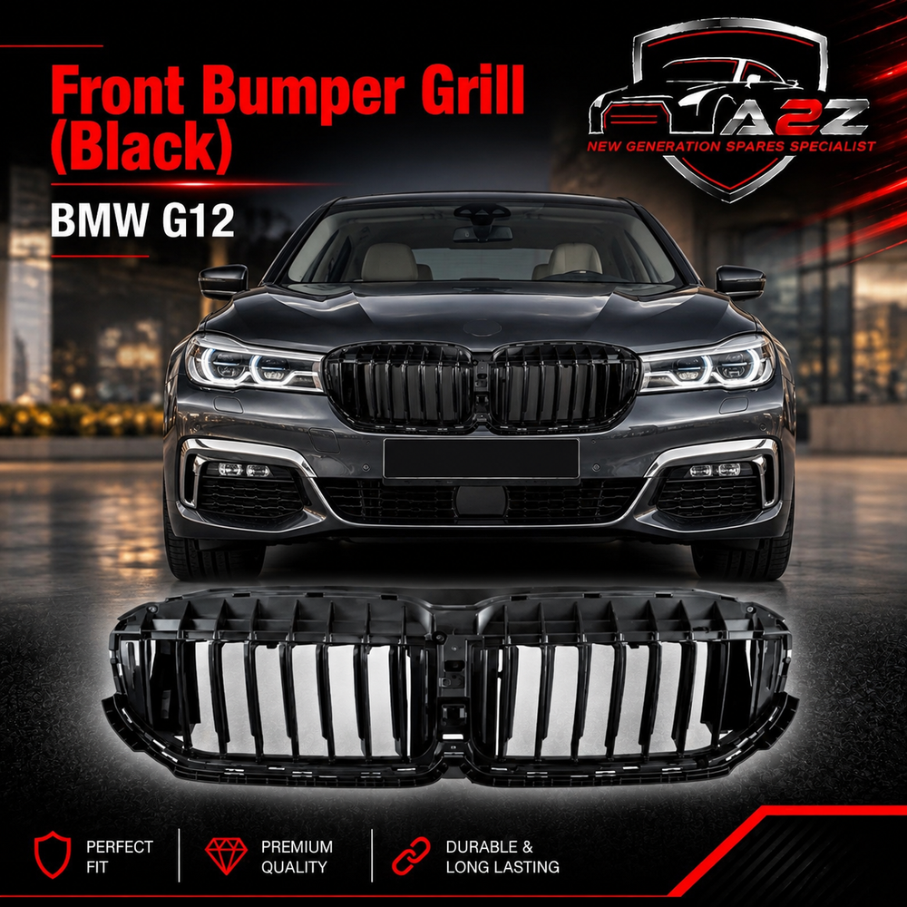 Front Bumper Grill (Black) 51139465291B Compatible With BMW G12