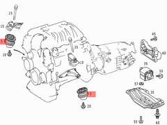 Front Engine Mount 2202400717 Compatible With  MERCEDES-BENZ S-CLASS W220 W221