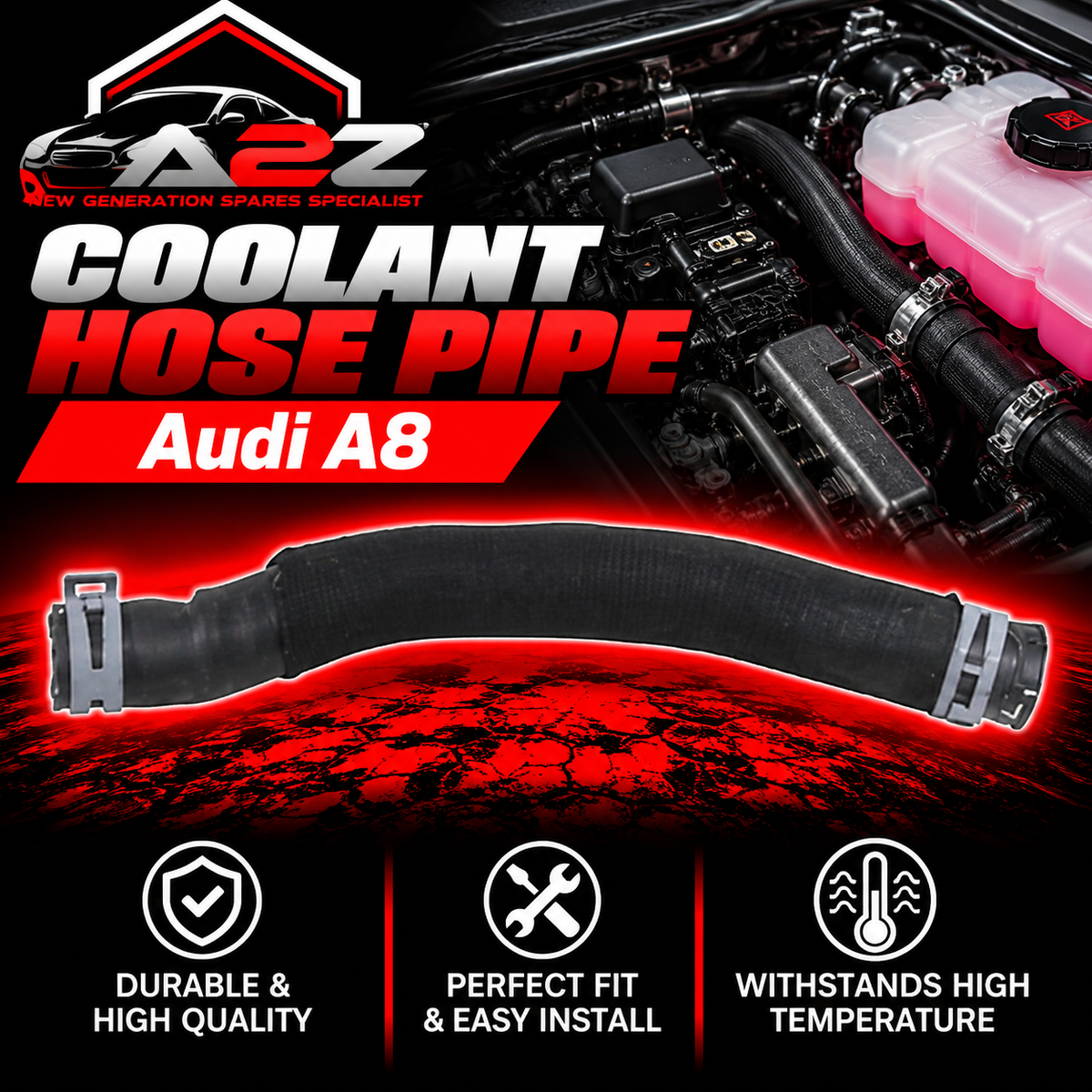 COOLANT HOSE PIPE 4H0819373G Compatible With Audi A8