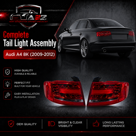 Complete Tail Light Assy Set Left 8K5945095 8K5945095D & Right 8K5945096 8K5945096DCompatible With Audi A4 8K (2009-2012) Tag No.165