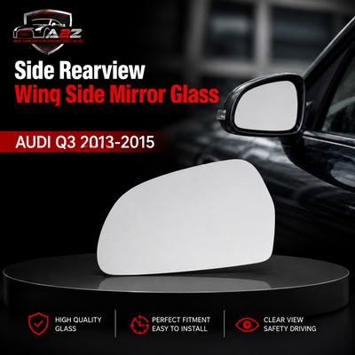Side Rearview Wing Side Mirror Glass Left 8U0857535 & Right 8U0857536 Compatible With AUDI Q3 (8U) 2013-2015